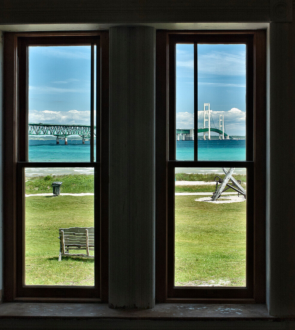 Waterfront View from a Window, Michigan, US