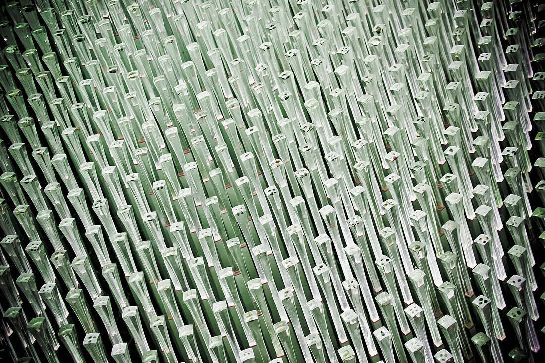 Glass Rods Arranged as Artwork, Shanghai, China