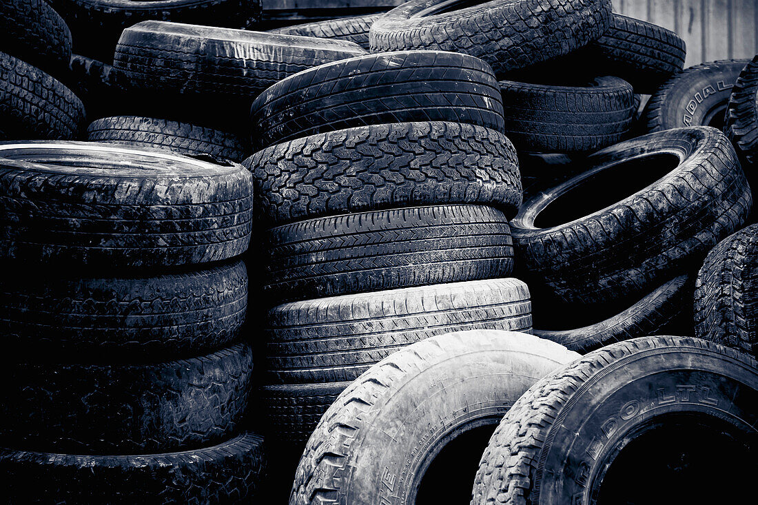 Pile of Worn Tires, Billings, Montana, USA