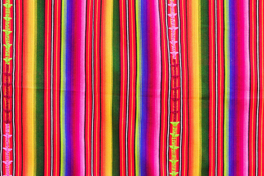 Colorful Pattern on a Tapestry, Chichicastenango, Guatemala