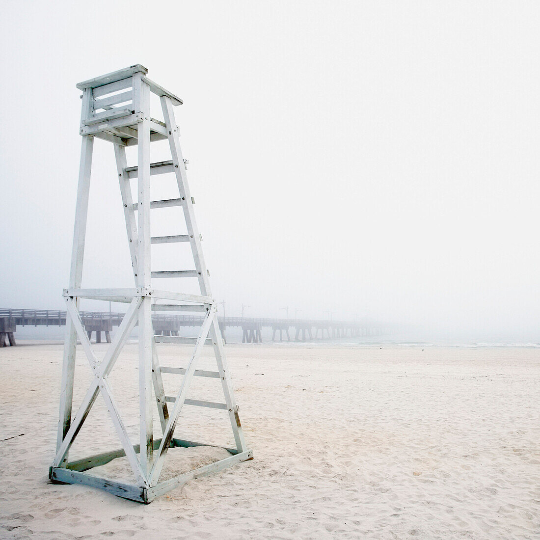 Empty Life Guard Station, Panama City, Florida, United States