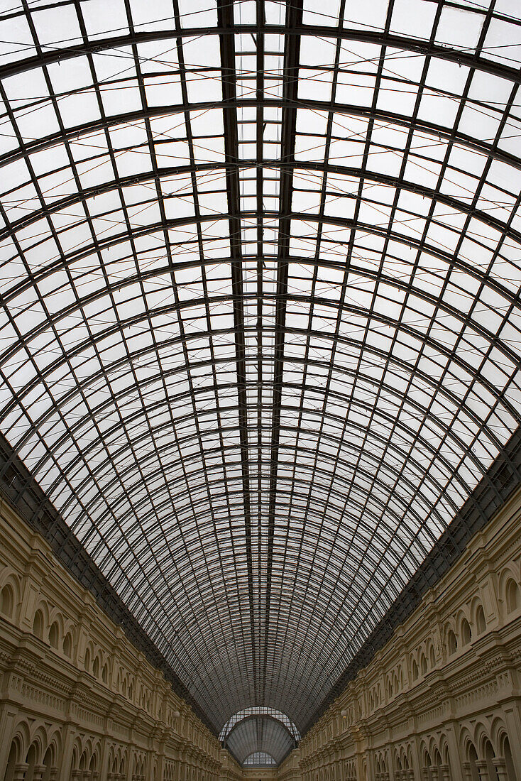 Glass roof of GUM department store, Moscow, Russia