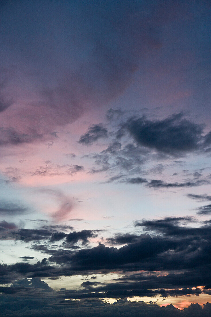 Pastel colored sky during sunset