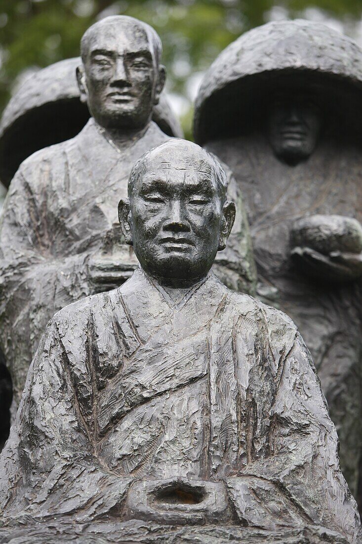 France, Vincennes, Zen pilgrim statue by Torao Yazaki