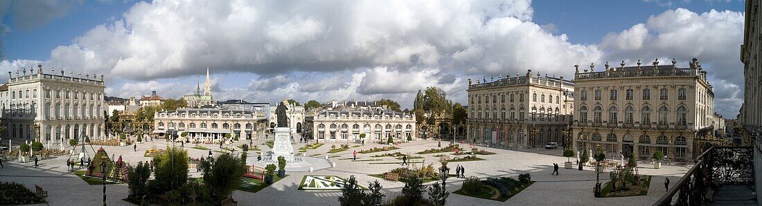 France, Lorraine, Meurthe et Moselle, Nancy,  Stanislas square view from the town hall