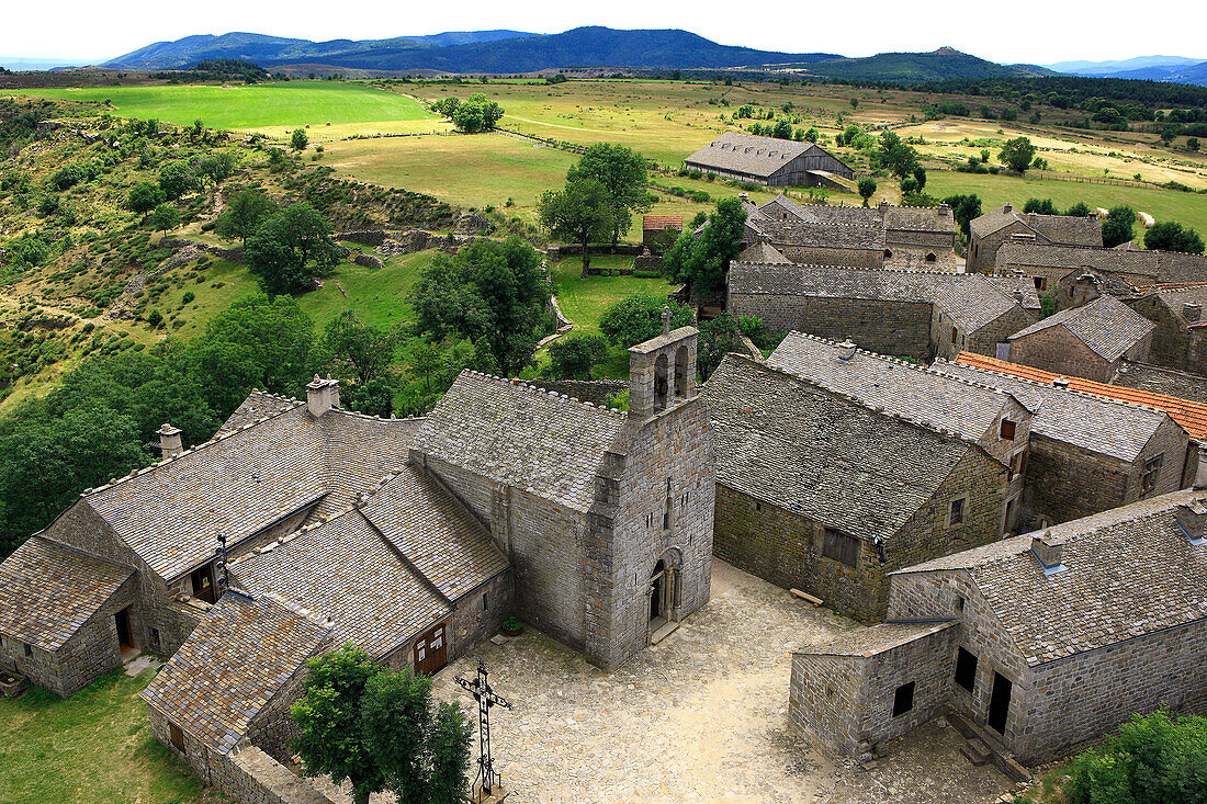 France, Languedoc Roussillon, Lozere, La Garde Guérin, general view