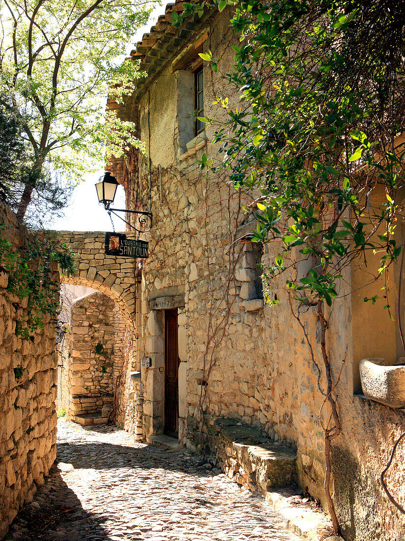 France, Provence, Vaucluse, Seguret, little street