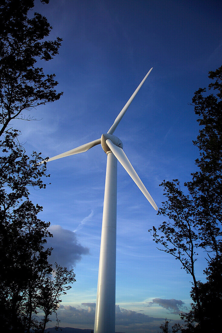 France, Rhone-Alpes, Drome, wind turbine