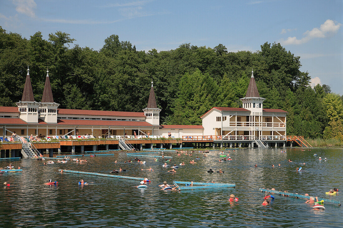 Hungary, Héviz, Thermal Lake, baths, people