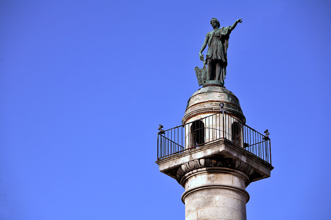 France, Gironde (33) Bordeaux, Girondins monument on the place of Quinconces, Unesco World Heritage 2007