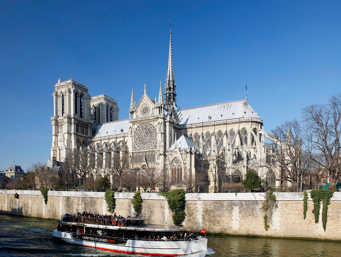 France, Paris, Notre-Dame cathedral, general view