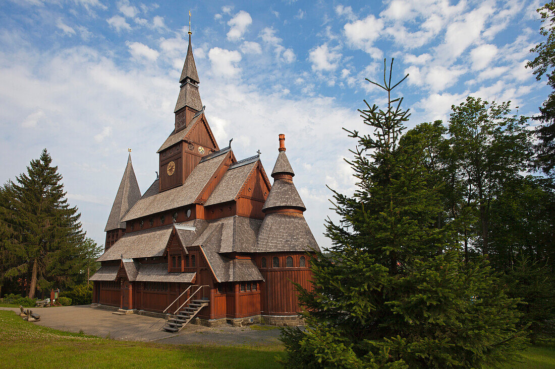 Gustav-Adolf-Stabkirche, Hahnenklee, Goslar, Harz, Niedersachsen, Deutschland