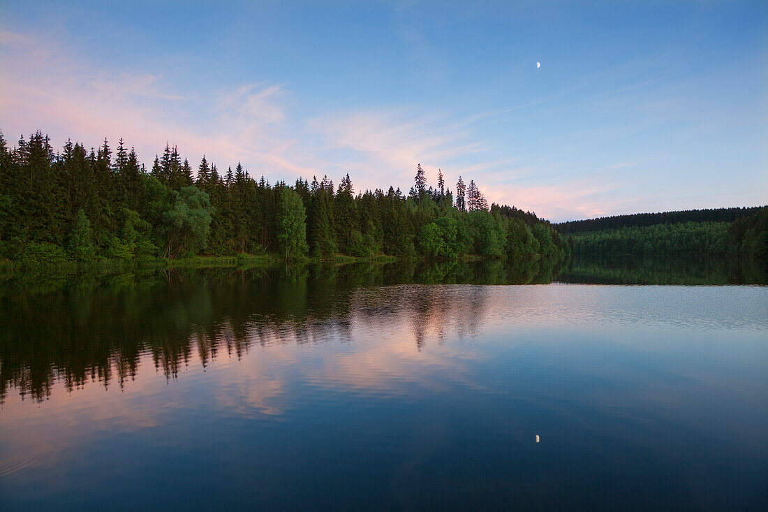 Rappbode reservoir near Hasselfelde, Harz mountains, Saxony-Anhalt, Germany