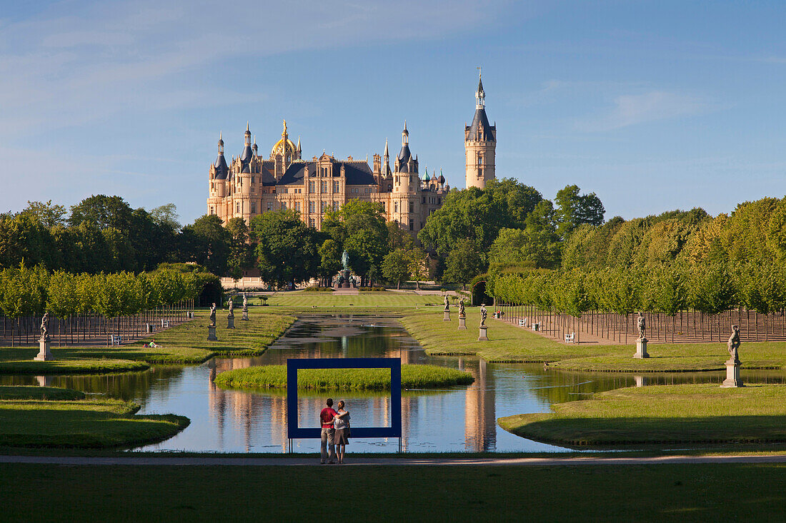 Schwerin Castle with gardens, Schwerin, Mecklenburg-Western Pomerania, Germany