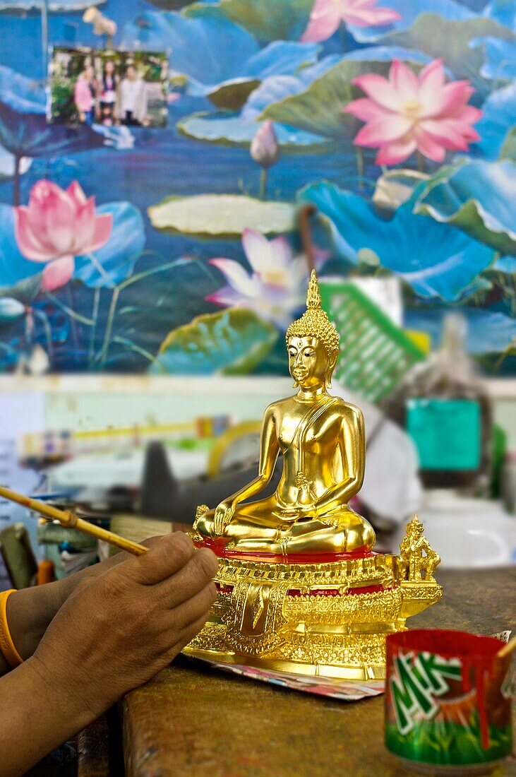 Thailand, golden statue, close-up