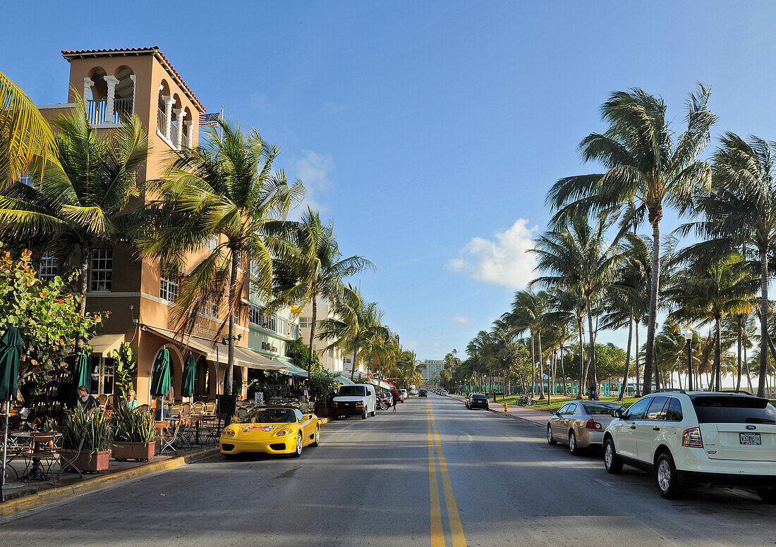 US, Florida, Miami Beach, Ocean drive, Art Deco facades