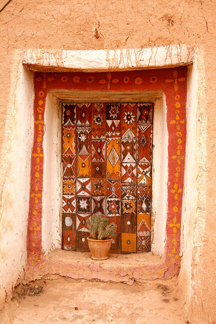 Africa, Maghreb, North africa,Morocco, Guelmim (Goulimine), Tighmert kasbah, old door