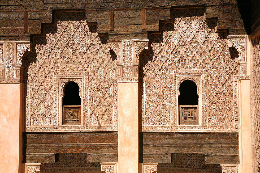 Africa, Maghreb, North africa,Morocco, Marrakech, Medersa Ben Youssef in the medina (UNESCO world heritage)