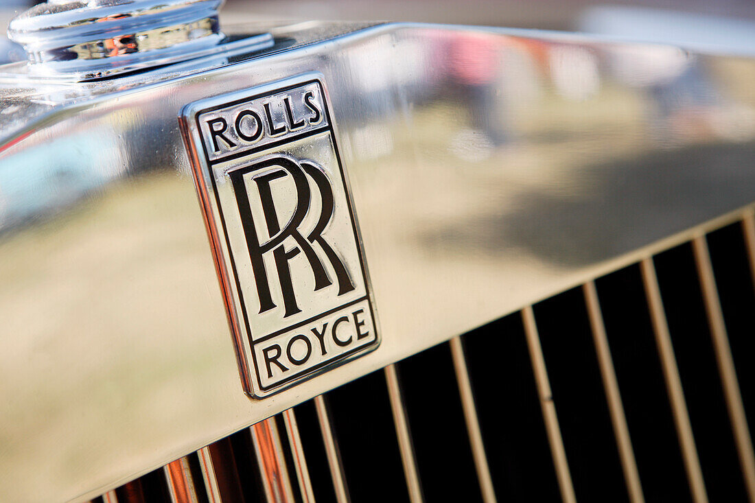 Close-up of Rolls-Royce logo
