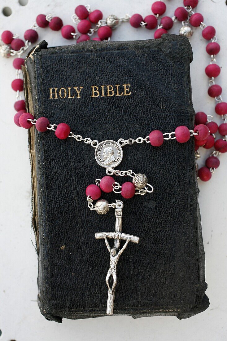 France, Le Souillard, Bible and rosary