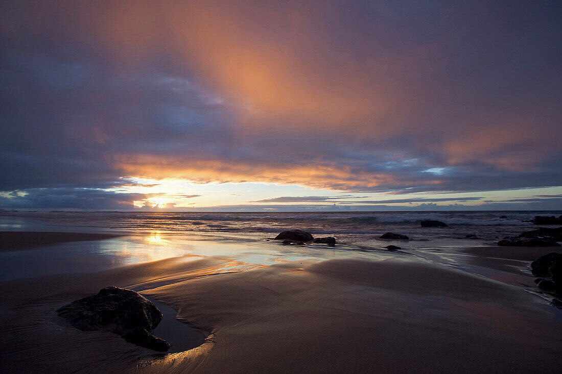 Beach in twilight, Fuerteventura, Spain