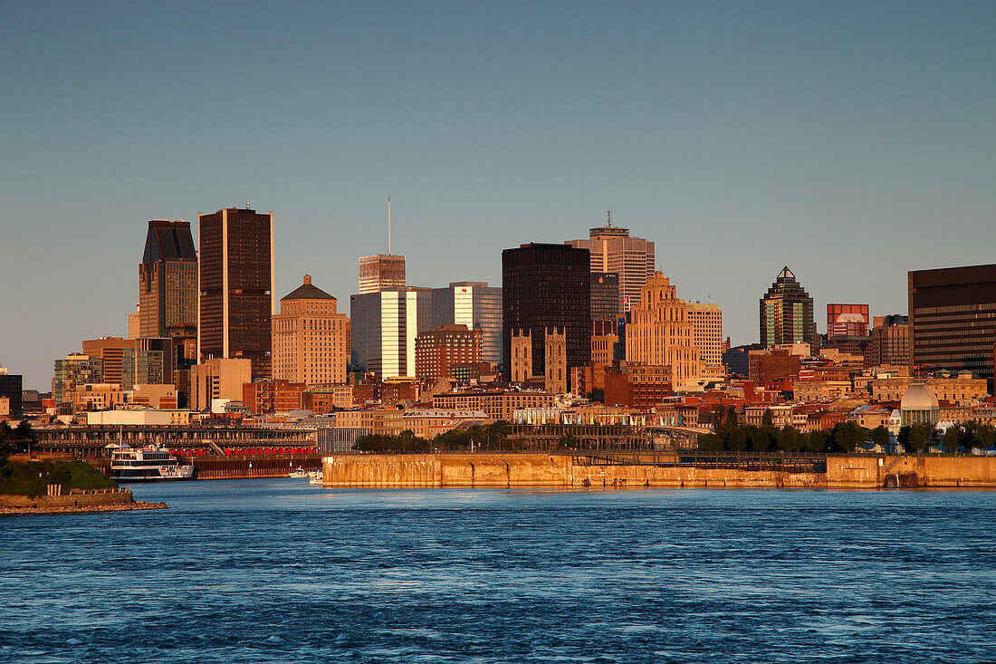 View on Montreal at sunrise, Quebec, Canada