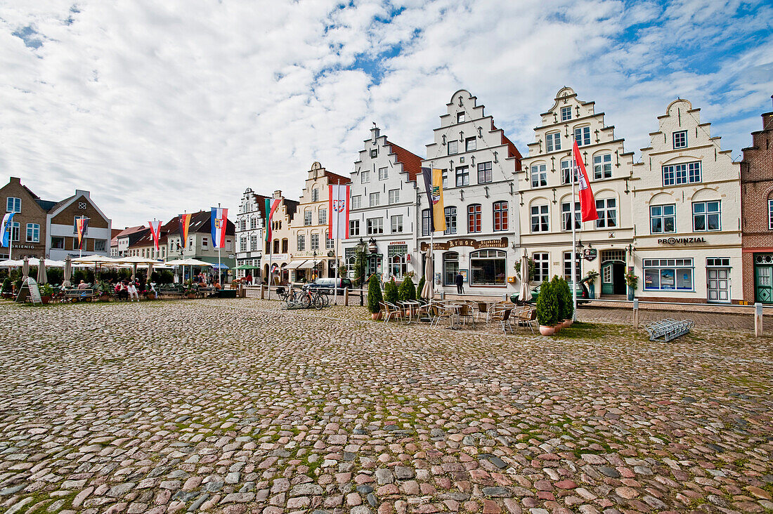 Historische Häuser in Friedrichstadt, Schleswig Holstein, Deutschland, Europa