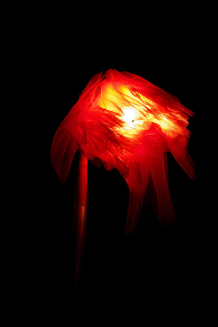 Light of a beach bar by night, Koh Lanta, Andaman Sea, Thailand