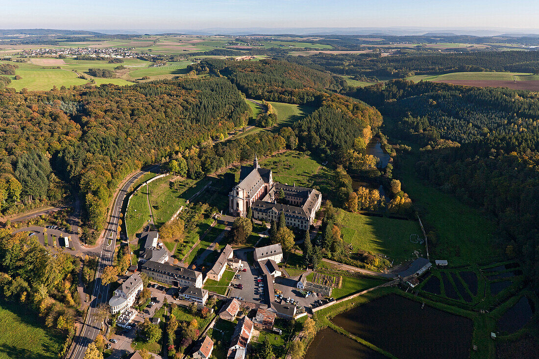 Luftbild Kloster Himmerod, Zisterzienserabtei, Salmtal, Eifel, Rheinland Pfalz, Deutschland, Europa