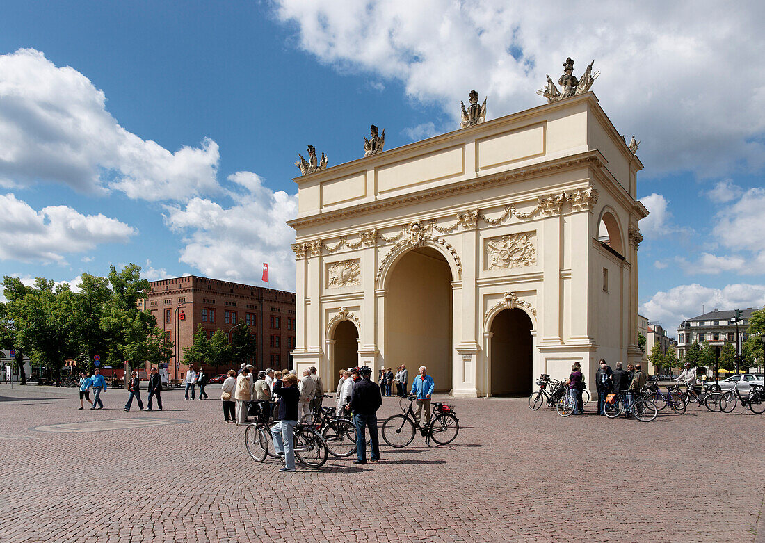 Square at the Potsdam Brandenburg Gate, Brandenburg Gate, Luisen Square, Potsdam, Land Brandenburg, Germany