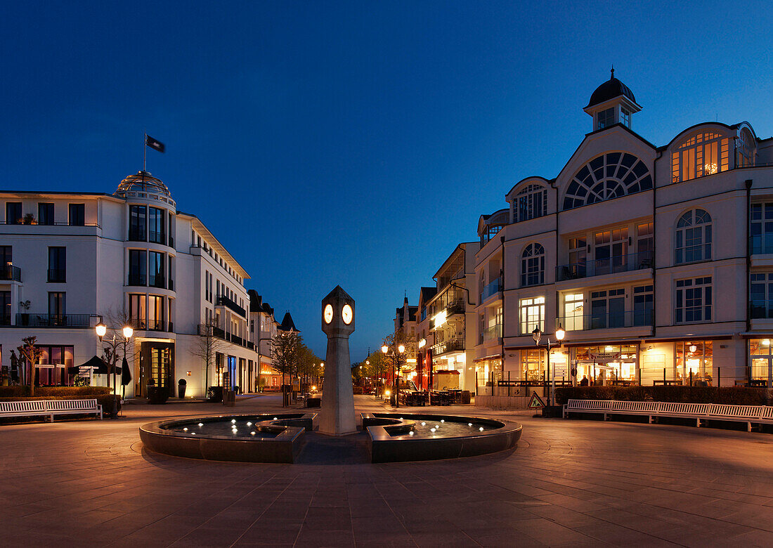 Seafront at the corner of Hauptstrasse, Seaside Resort of Binz, Baltic Sea, Island of Ruegen, Mecklenburg Western Pomerania, Germany