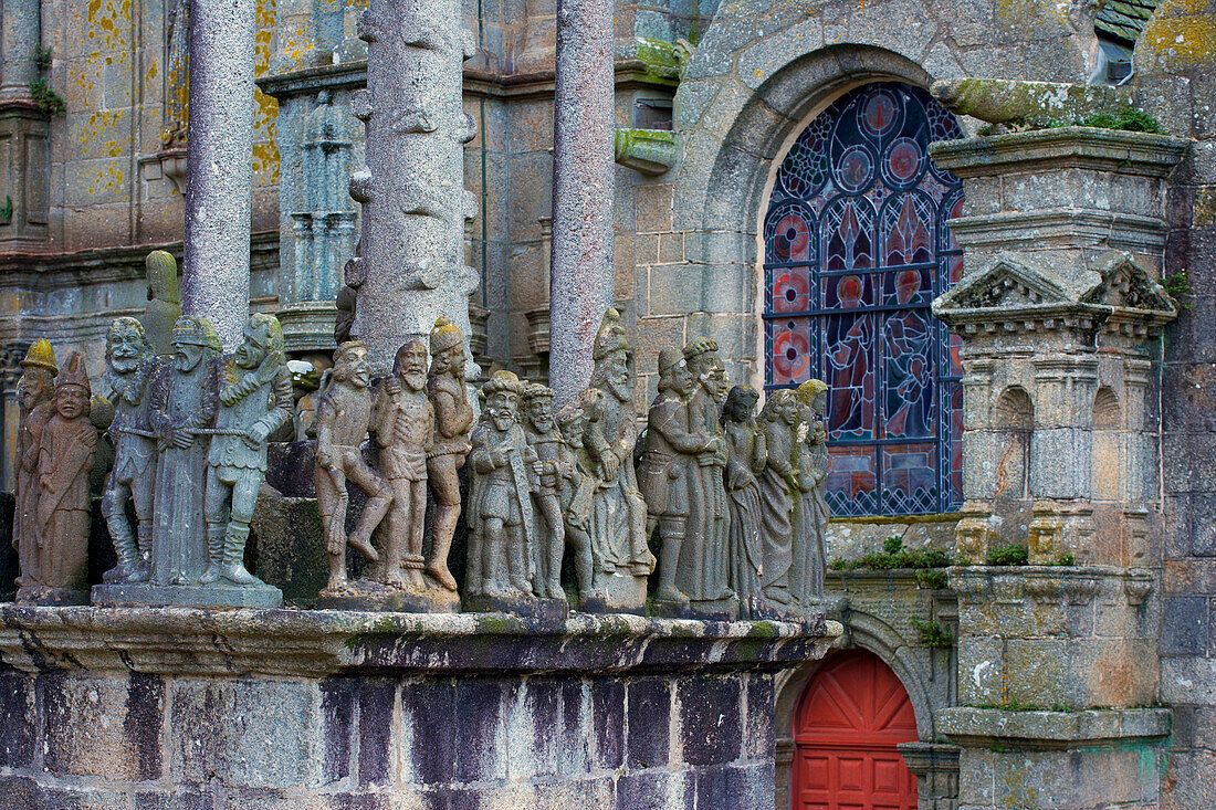 Calvaire, Enclos paroissial in St.Thégonnec, Finistère, Bretagne, Frankreich, Europa