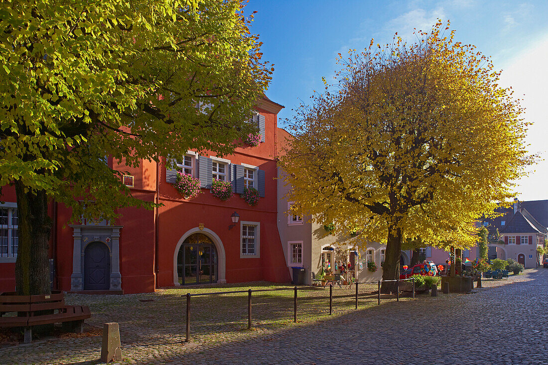 Burkheim, Historischer Ortskern mit Rathaus, Kaiserstuhl, Baden-Württemberg, Deutschland, Europa