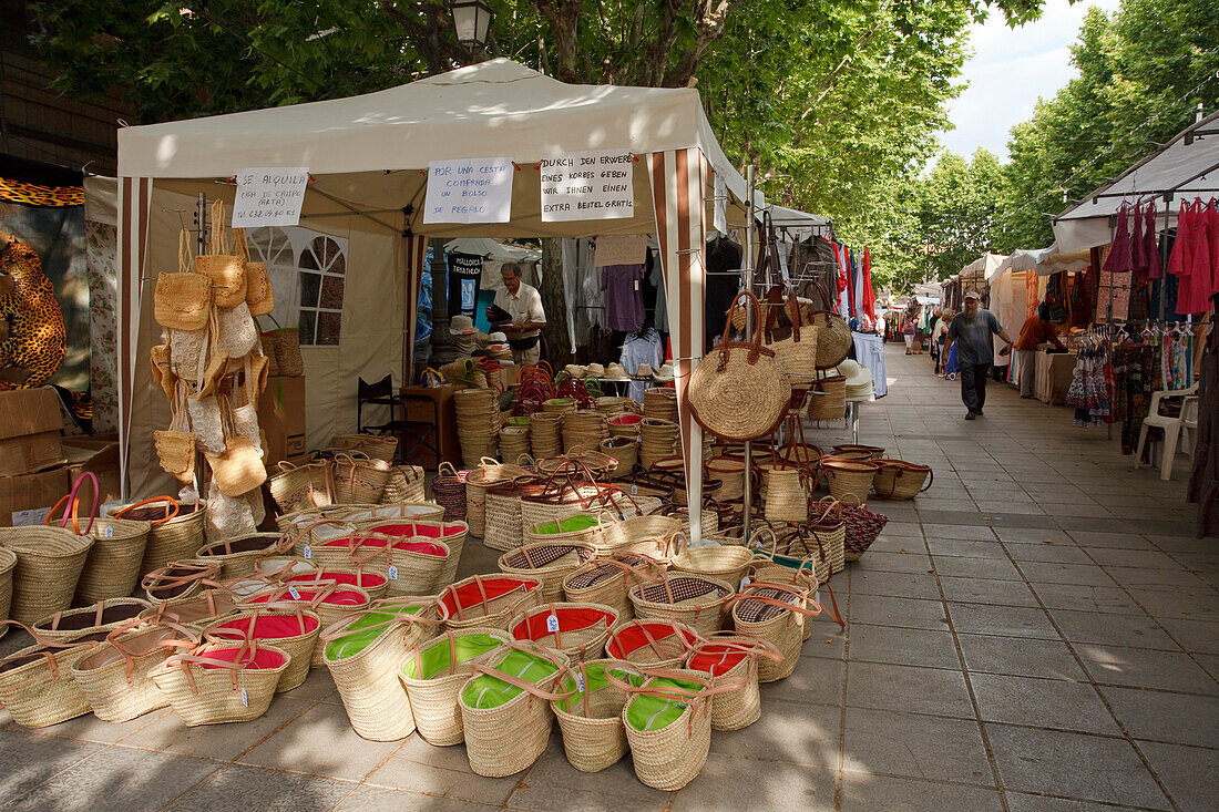 Wochenmarkt, Arta, Stadt, Mallorca, Balearen, Spanien, Europa