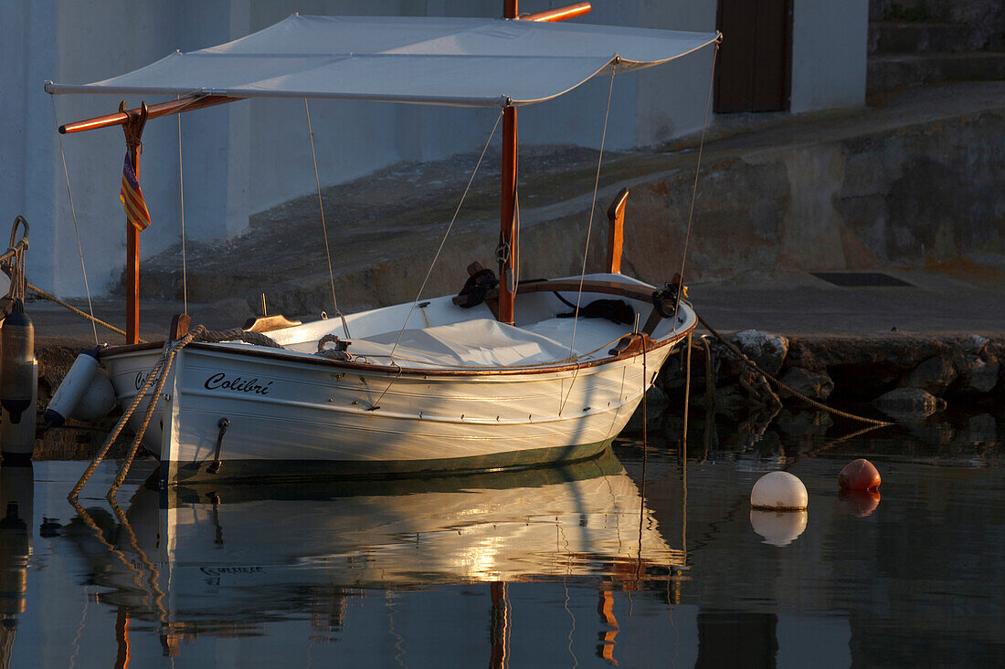 Fishing port, boat, Cala Figuera, near Santanyi, Mallorca, Balearic Islands, Spain, Europe