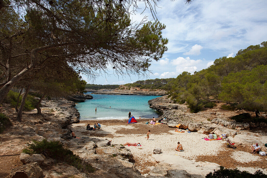 Calo d es Burgit, bay, beach, Parc Natural de Mondrago, natural preserve, Mallorca, Balearic Islands, Spain, Europe