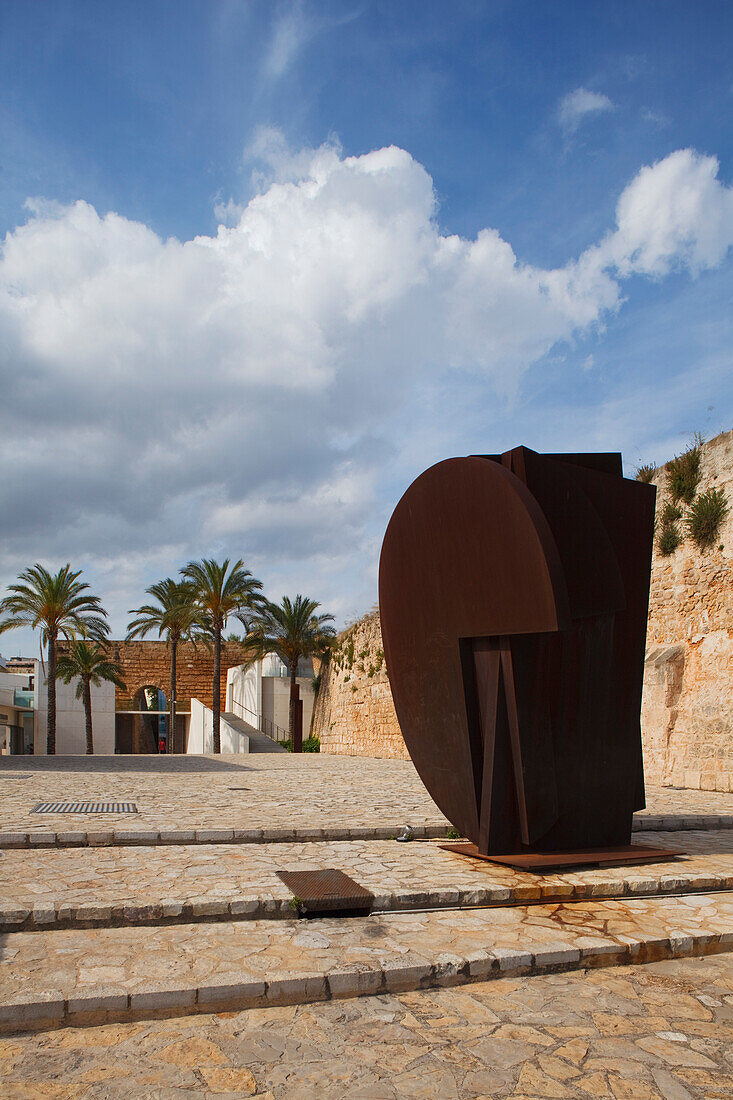 Sculpture at the museum of modern and contemporary art, Palma de Mallorca, Mallorca, Balearic Islands, Spain, Europe