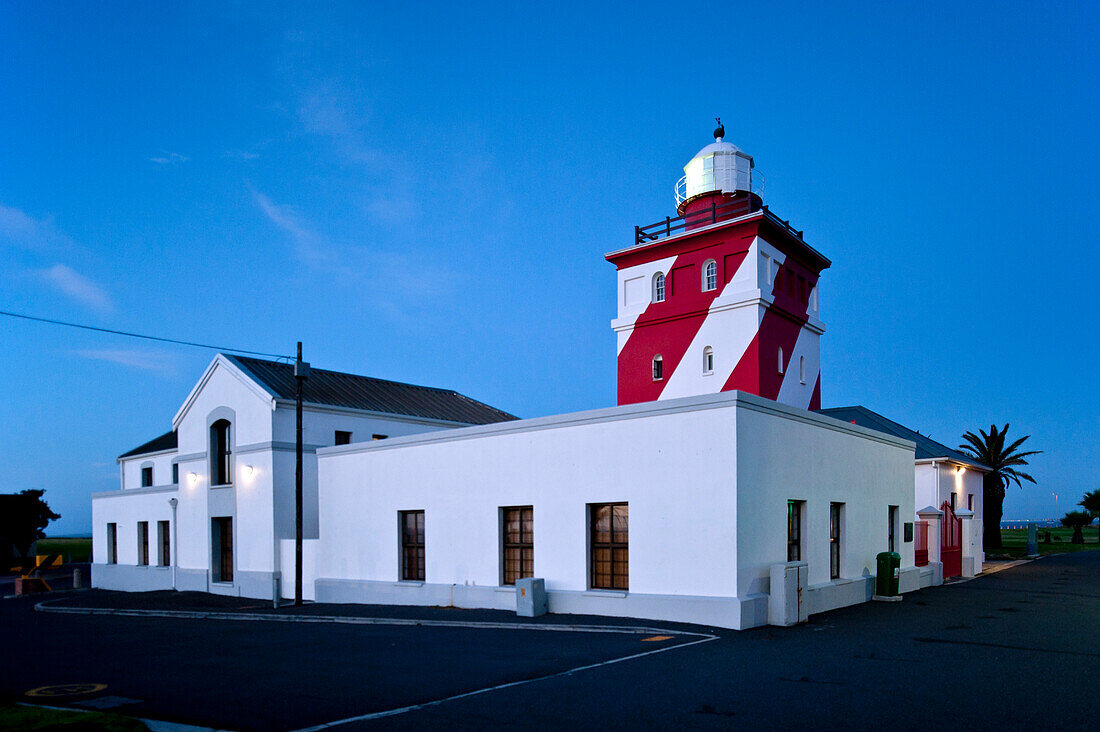 Lighthouse at dusk, Greenpoint, Cape Town, South Africa, Africa
