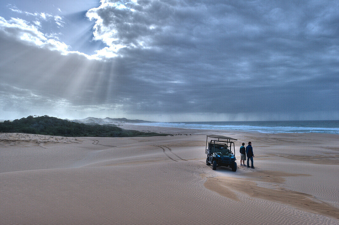 People on a privat beach, Oyster bay lodge, Garden Route, South Africa