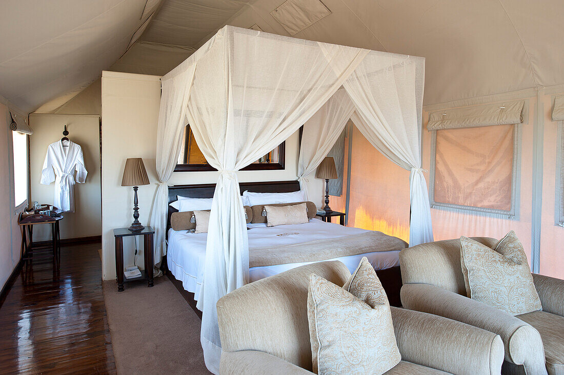 Privat tent suite, Gorah Elephant Camp, Addo Elephant National Park, Eastern Cape, South Africa