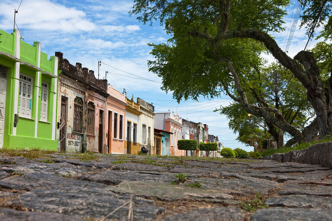 Historische Häuser in Canavieiras, Costa do Cacau, Bundesstaat Bahia, Brasilien, Südamerika, Amerika