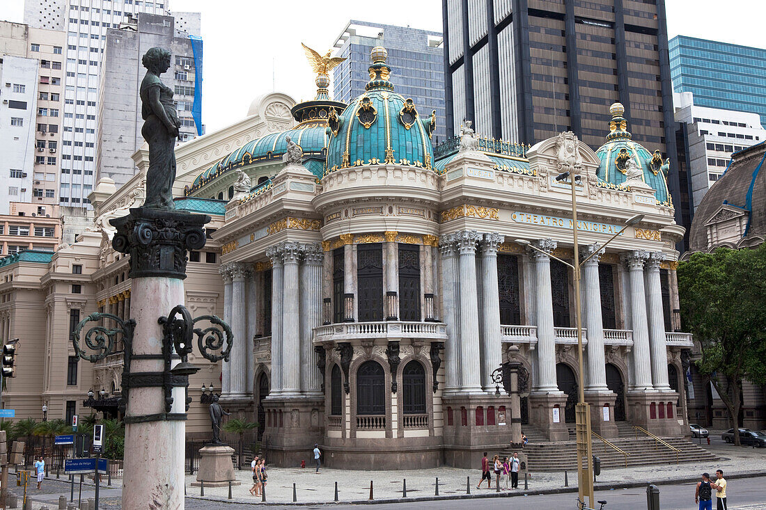 Teatro Municipal, Municipial Theatre at the Cinelândia square at downtown Rio de Janeiro, State of Rio de Janeiro, Brazil, South America, America