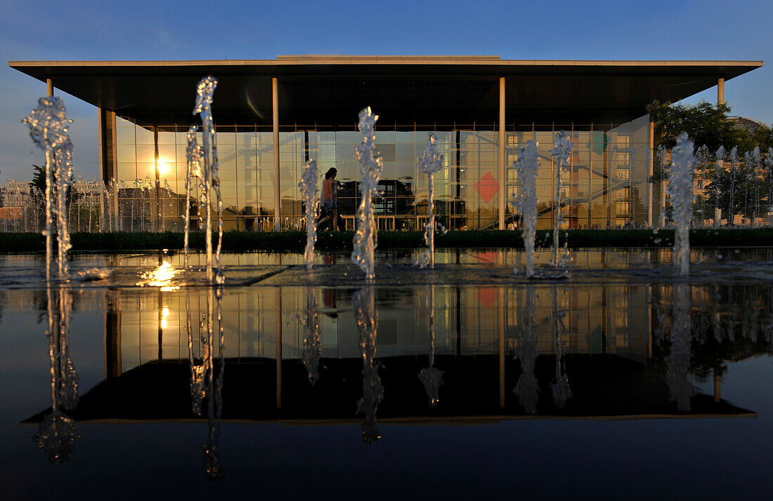 Deutscher Bundestag im Licht der Abendsonne, Paul-Löbe-Haus, Mitte, Berlin, Deutschland, Europa