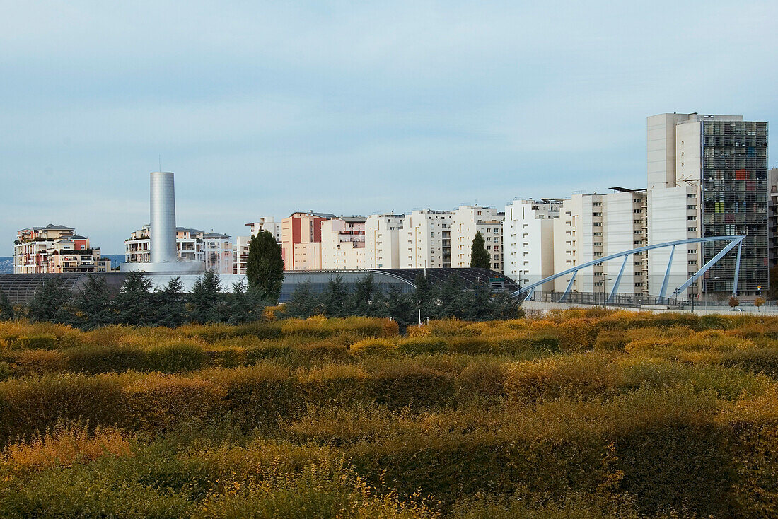 Power station by residential area