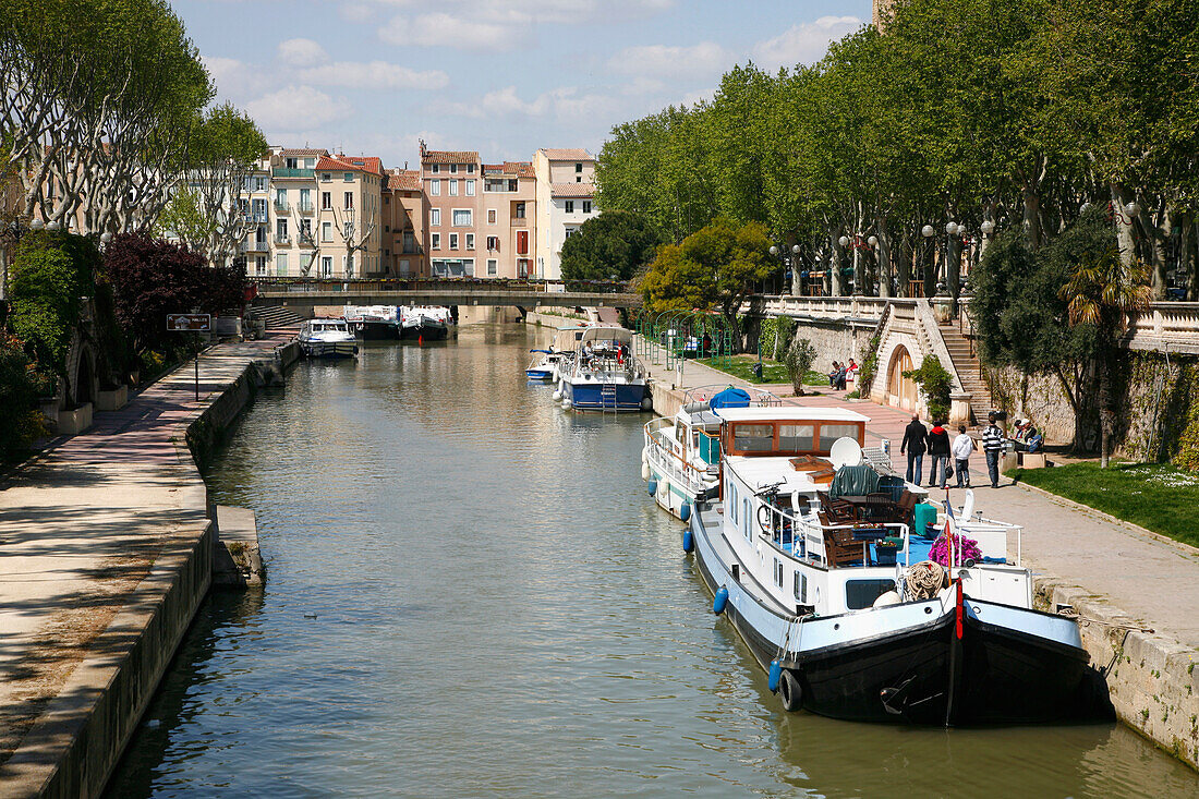 France, Languedoc-Roussillon, Aude, Narbonne, Robine channel (UNESCO world heritage)