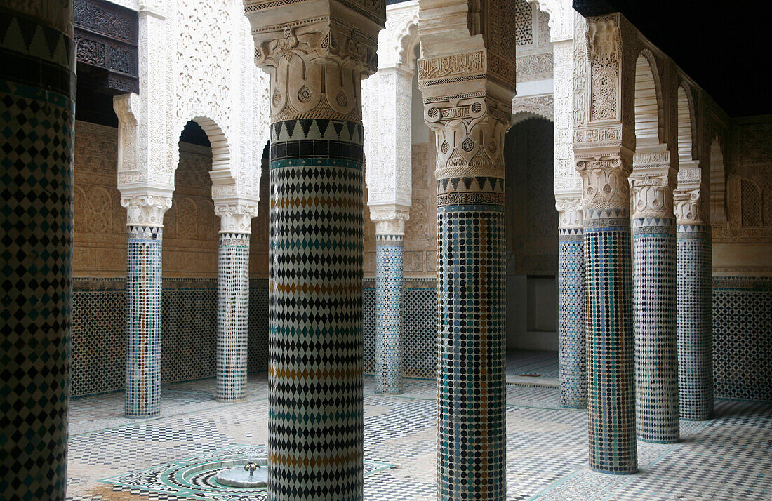 Africa, Maghreb, North africa,Morocco, Salé (Rabat), the medersa in the medina(14th century)