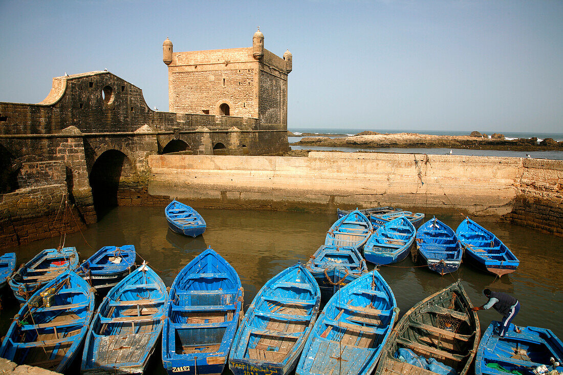 Africa, Maghreb, North africa,Morocco, Essaouira, the Skala of the harbour