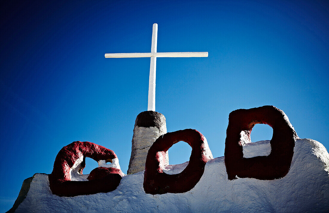 God and Cross, Salvation Mountain, Slab City, Niland, California, USA