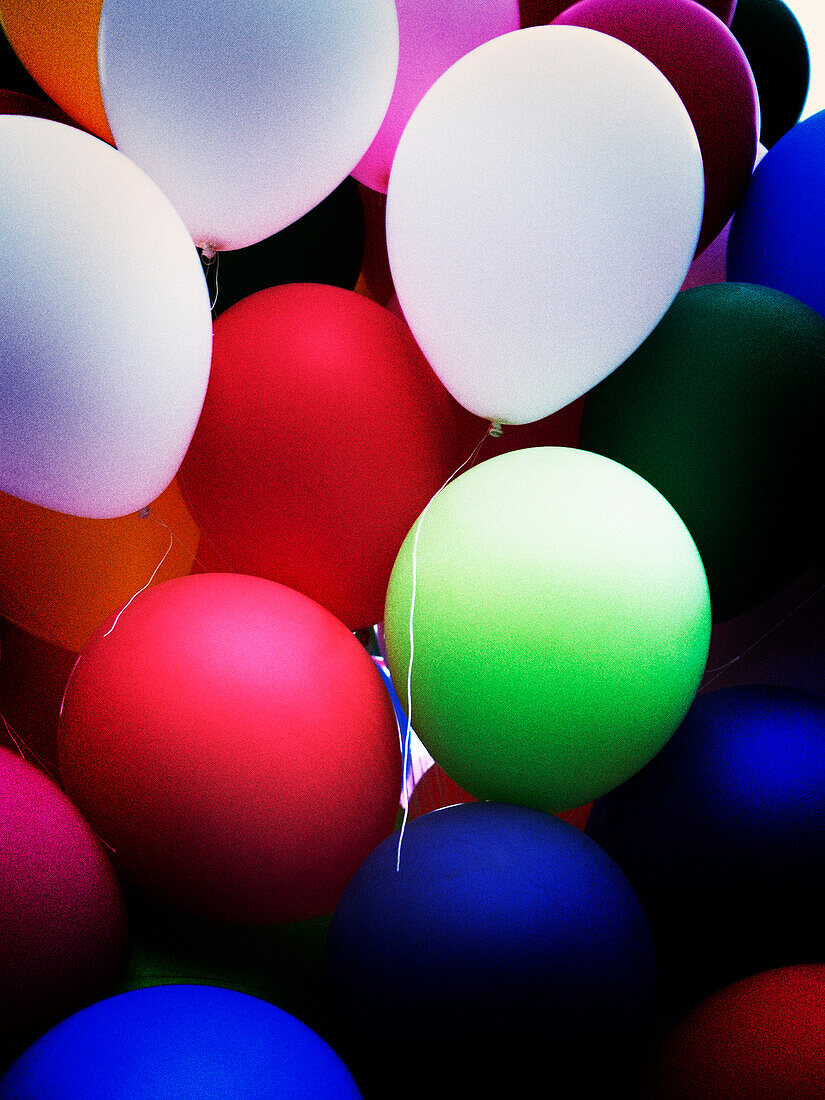 Colorful Balloons, Close-Up