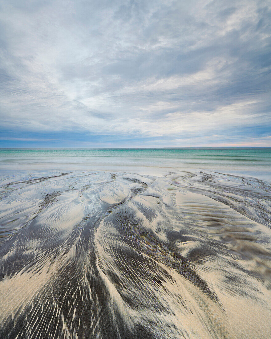 Beach near Kvalvika, Moskenesoya, Lofoten, Nordland, Norway